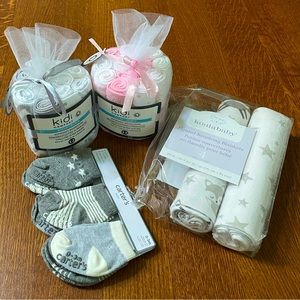 Koala Baby blanket, Carter socks & washcloths